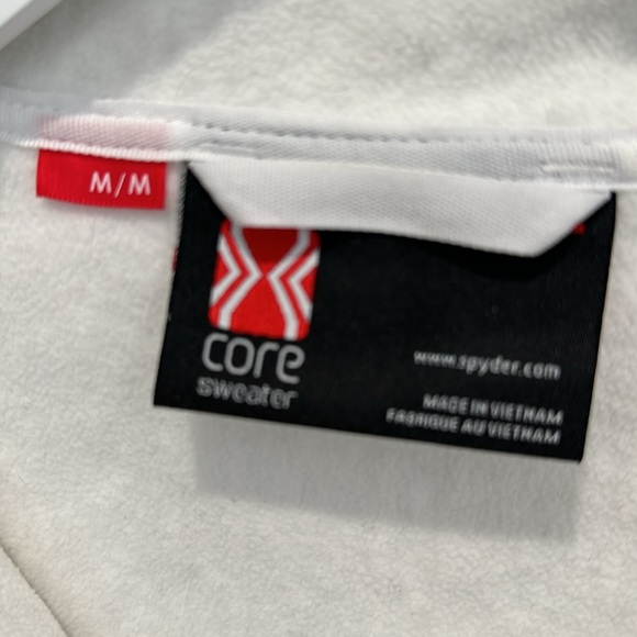 Spyder Zipper Knit Cardigan with Silver Metallic Logos - Size Medium - Picture 5 of 7